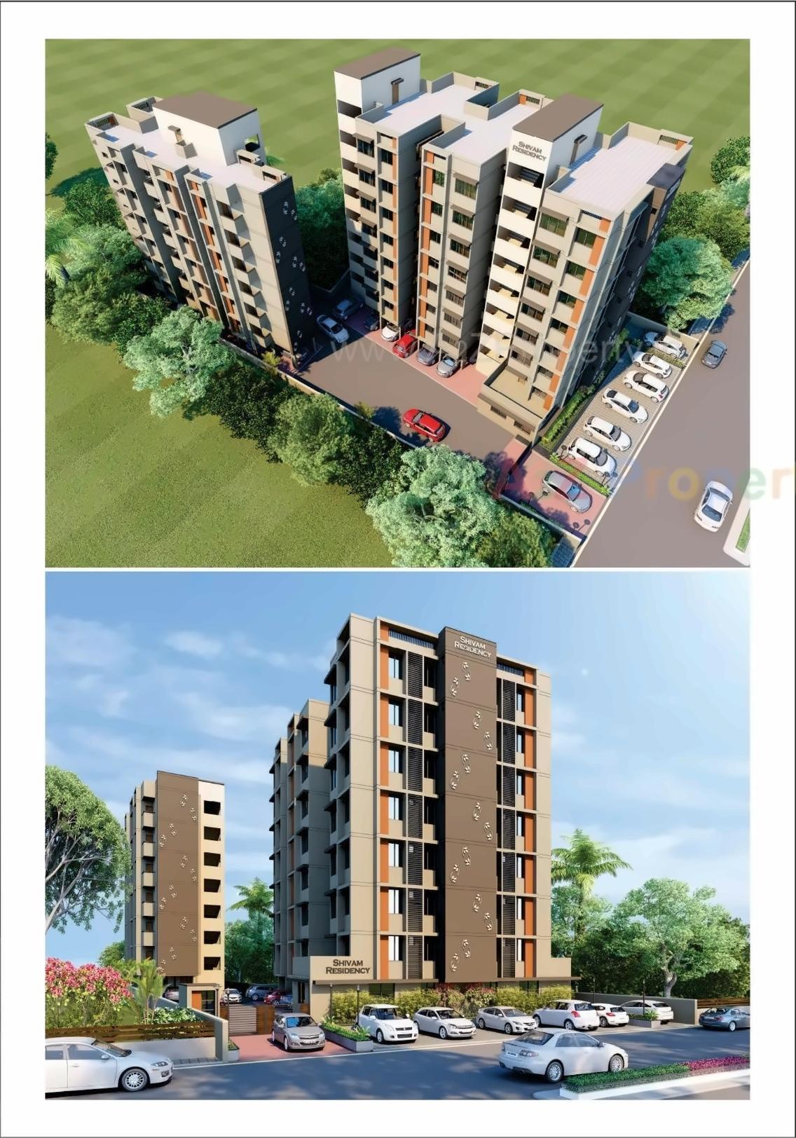 3D Elevation of real estate project Shivam Residency located at Hanspura, Ahmedabad, Gujarat