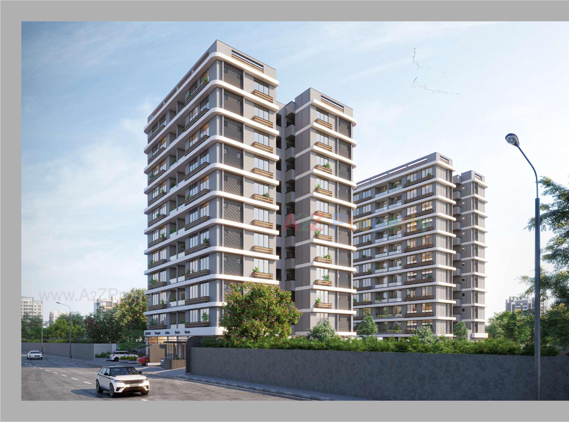 3D Elevation of real estate project Shivam Shaligram located at Ramol, Ahmedabad, Gujarat