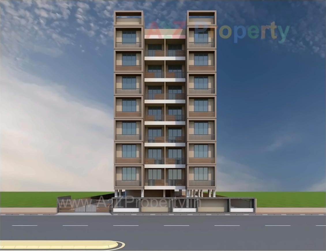 3D Elevation of real estate project Shivam Sky located at Ramol, Ahmedabad, Gujarat
