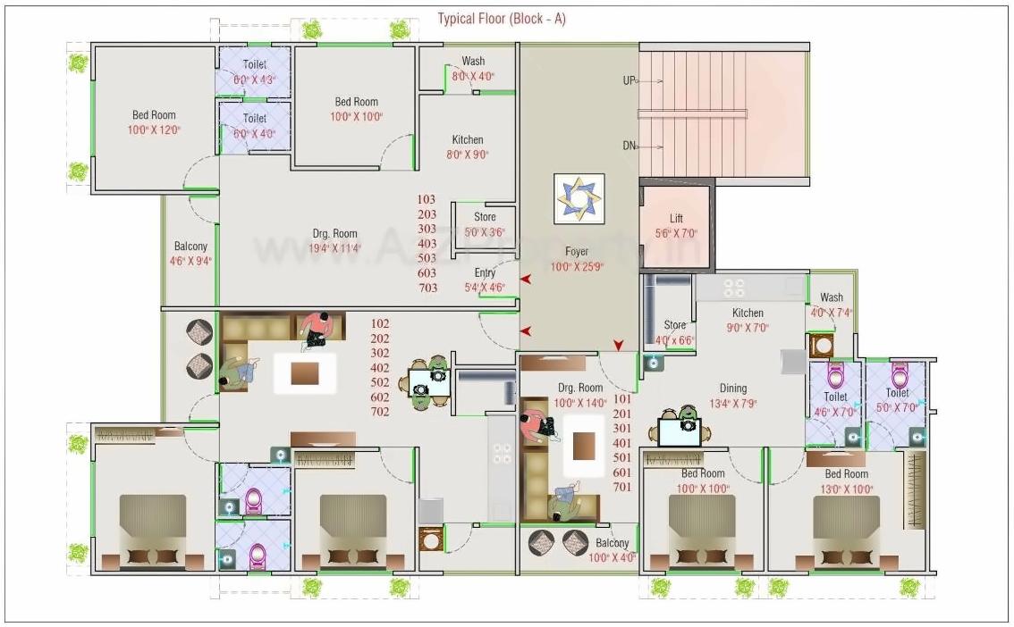 Layout of real estate project Shivam Sky located at Ramol, Ahmedabad, Gujarat