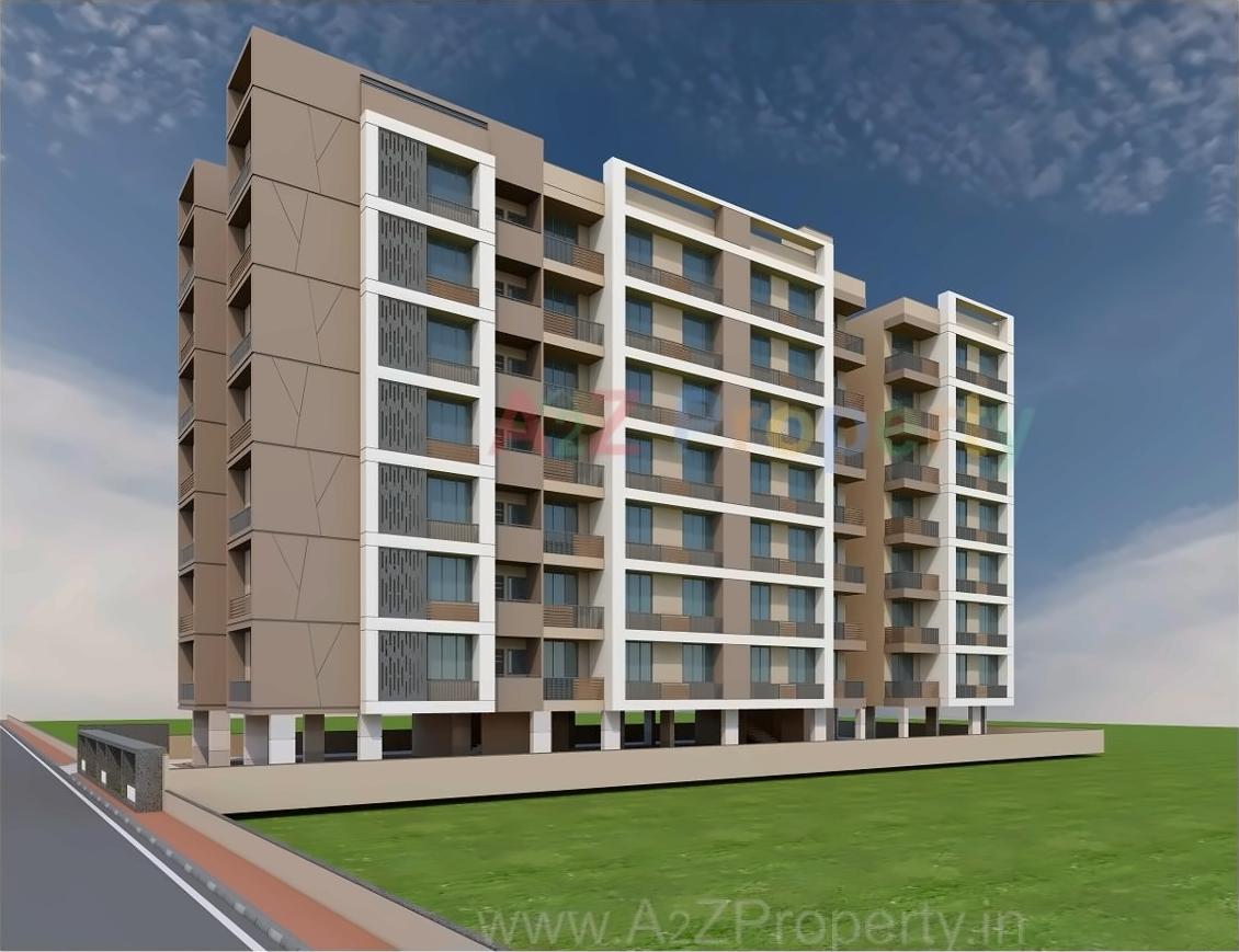 3D Elevation of real estate project Shivam Sky located at Ramol, Ahmedabad, Gujarat