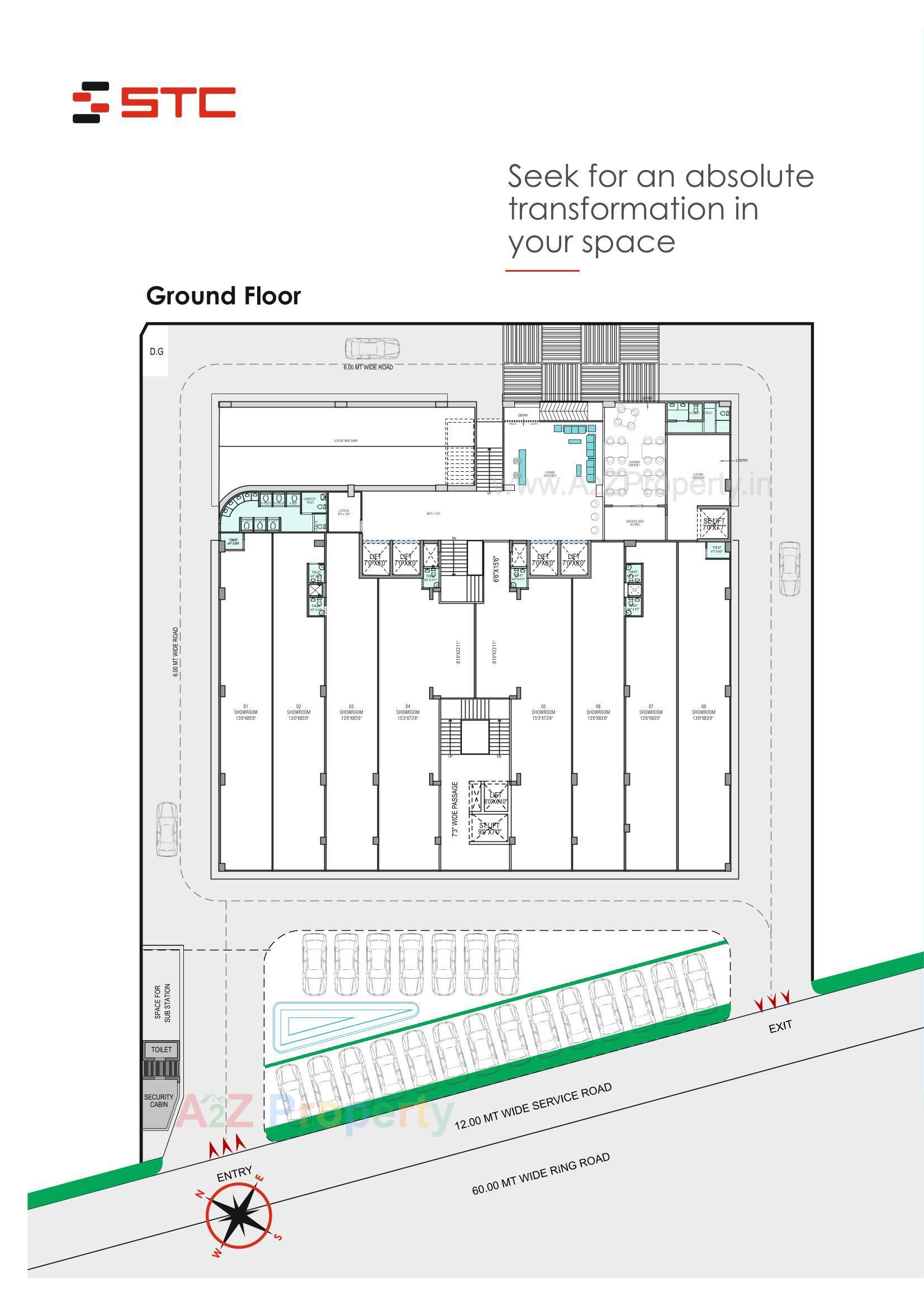 Layout of real estate project Shivam Trade Center located at Ambali, Ahmedabad, Gujarat