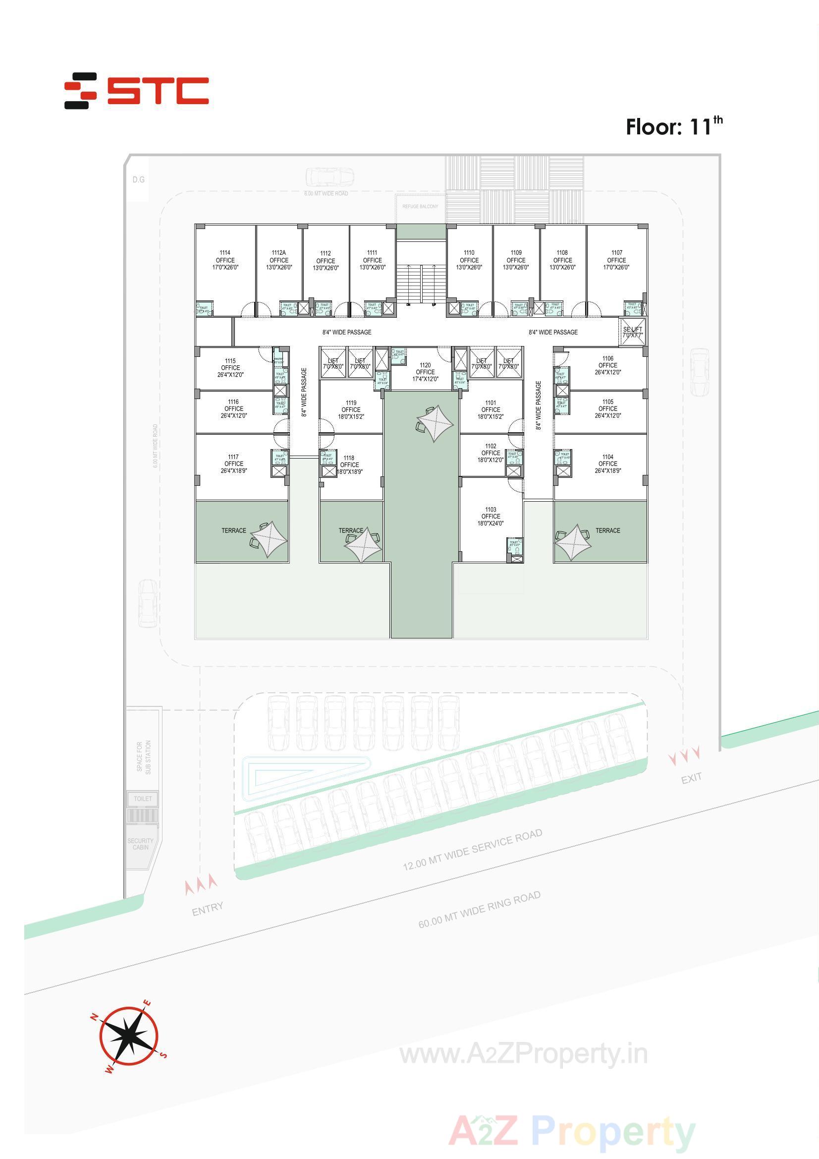 Layout of real estate project Shivam Trade Center located at Ambali, Ahmedabad, Gujarat