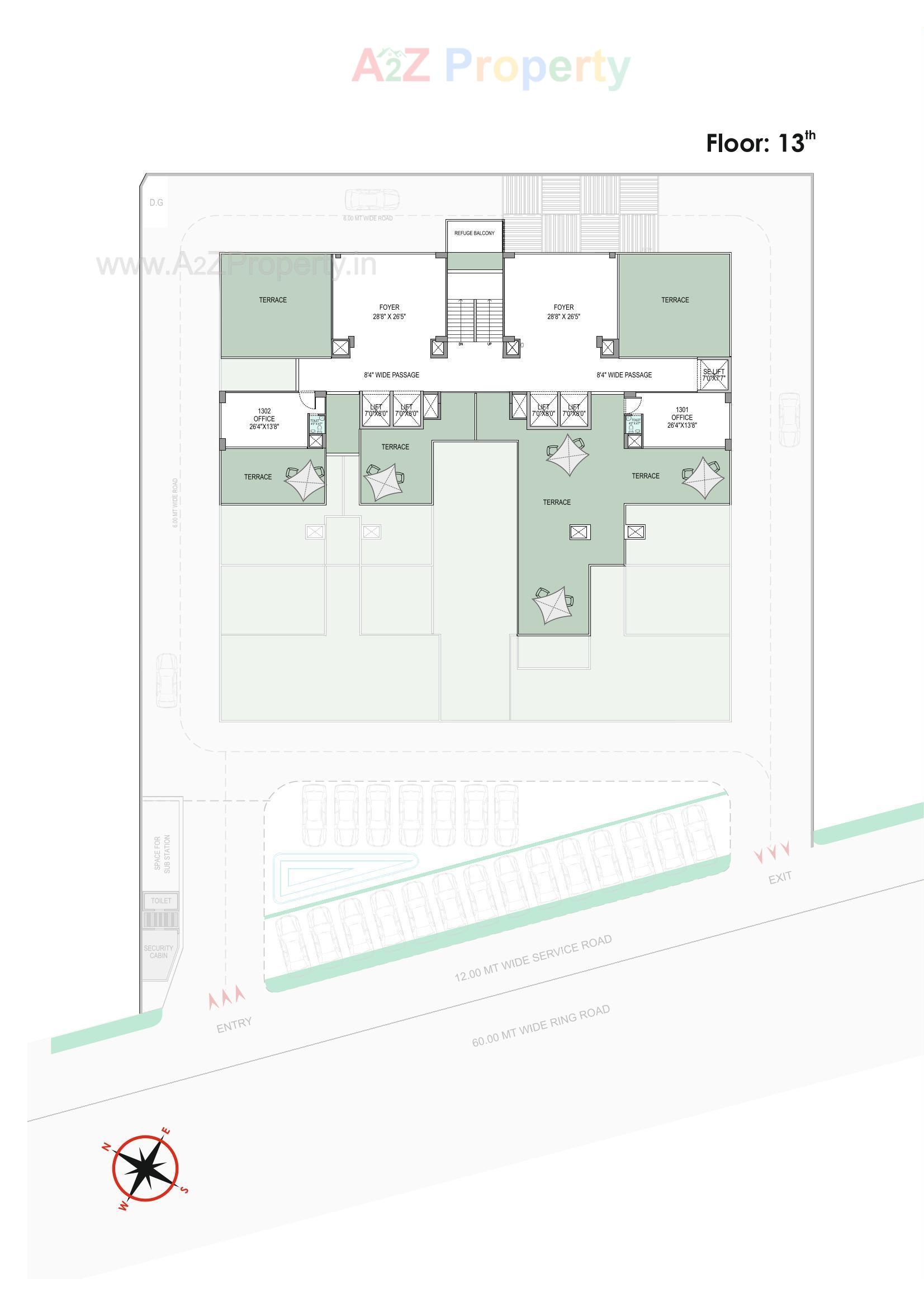 Layout of real estate project Shivam Trade Center located at Ambali, Ahmedabad, Gujarat