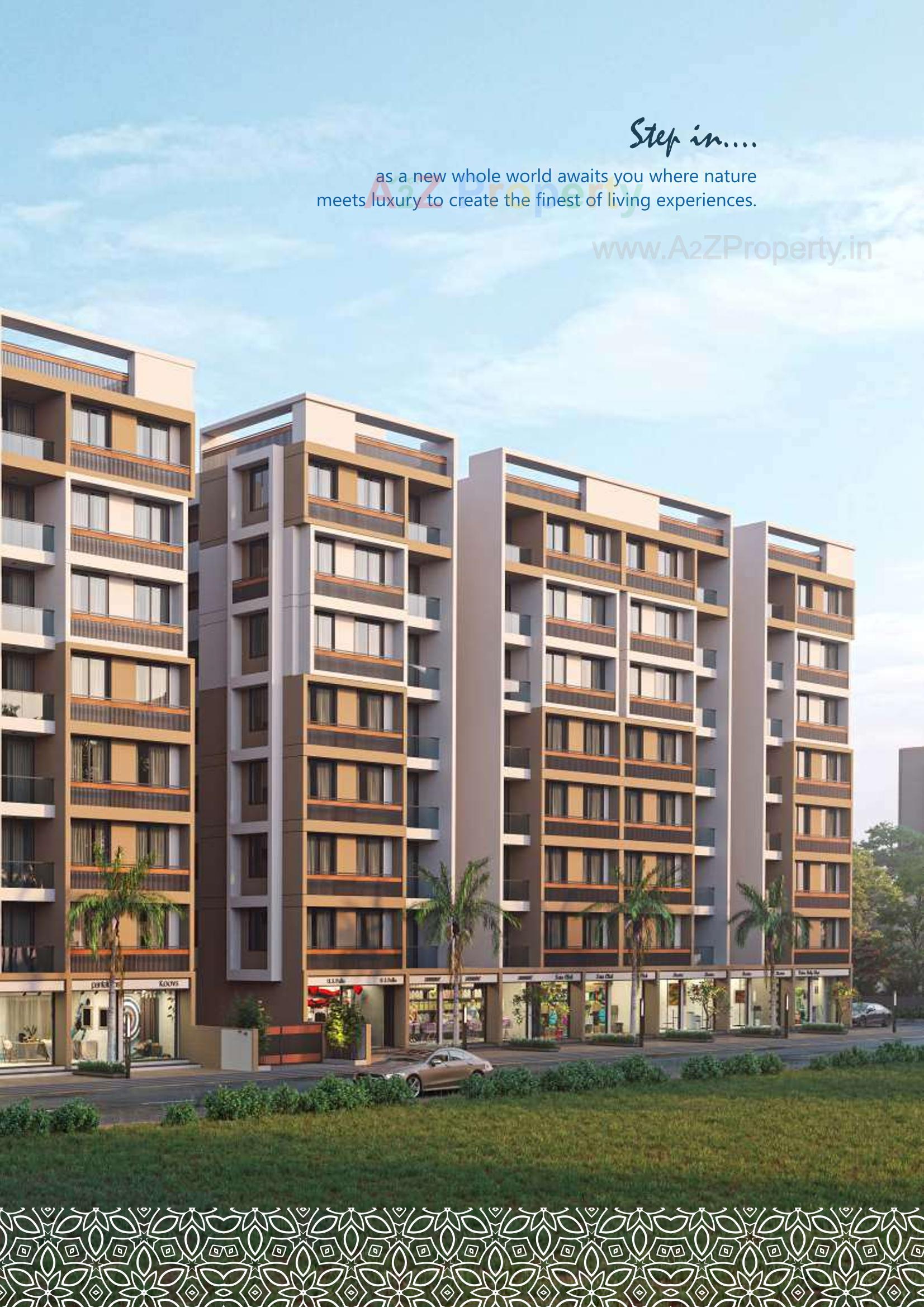 3D Elevation of real estate project Shivam Vatika located at Vinzol, Ahmedabad, Gujarat