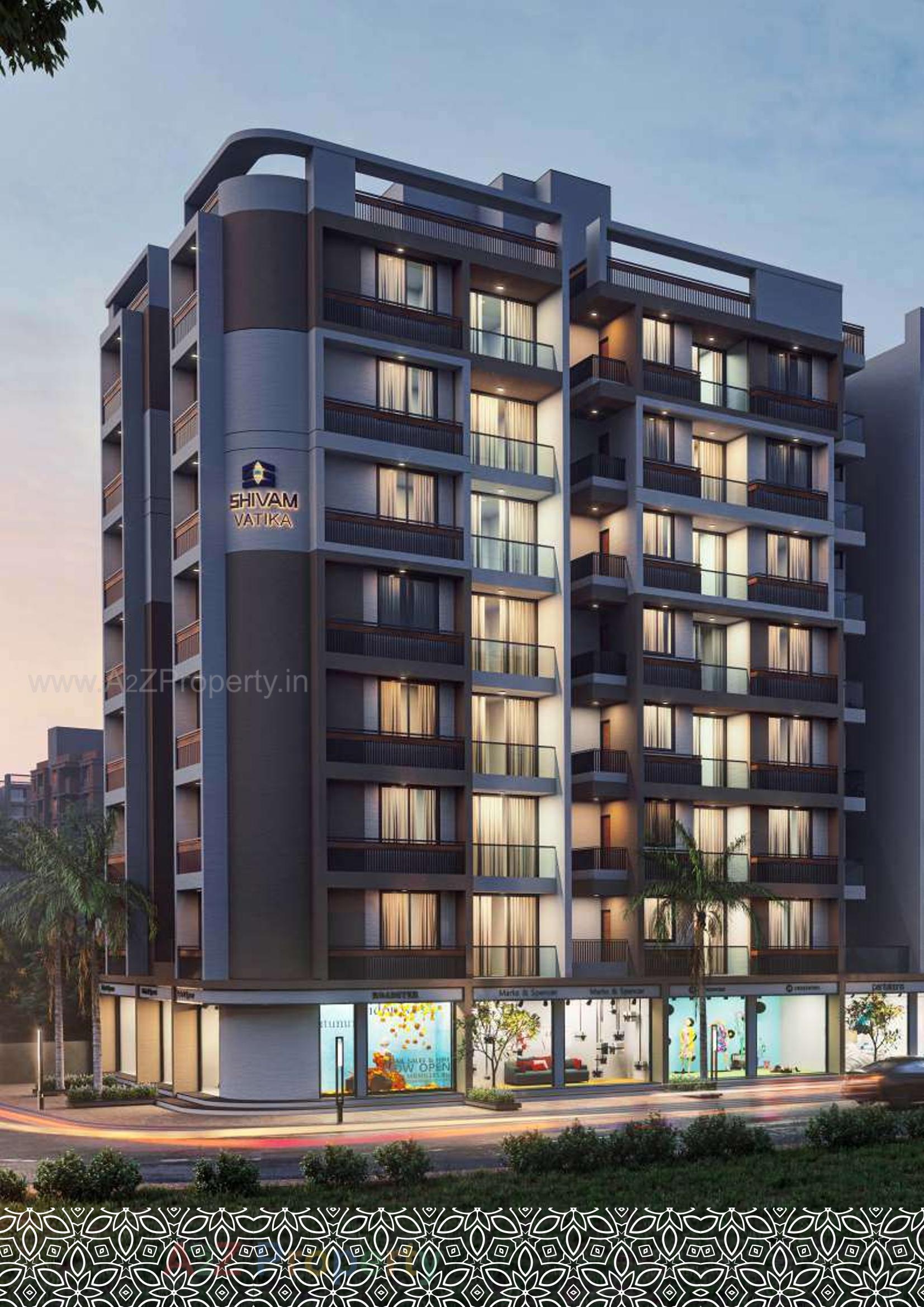 3D Elevation of real estate project Shivam Vatika located at Vinzol, Ahmedabad, Gujarat