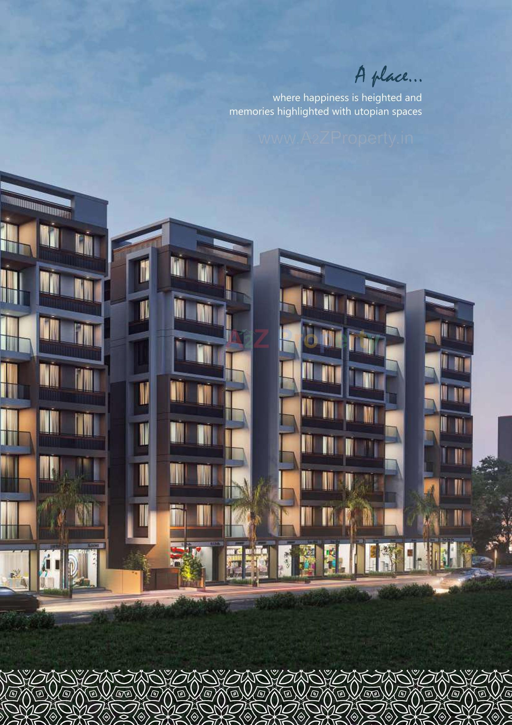 3D Elevation of real estate project Shivam Vatika located at Vinzol, Ahmedabad, Gujarat