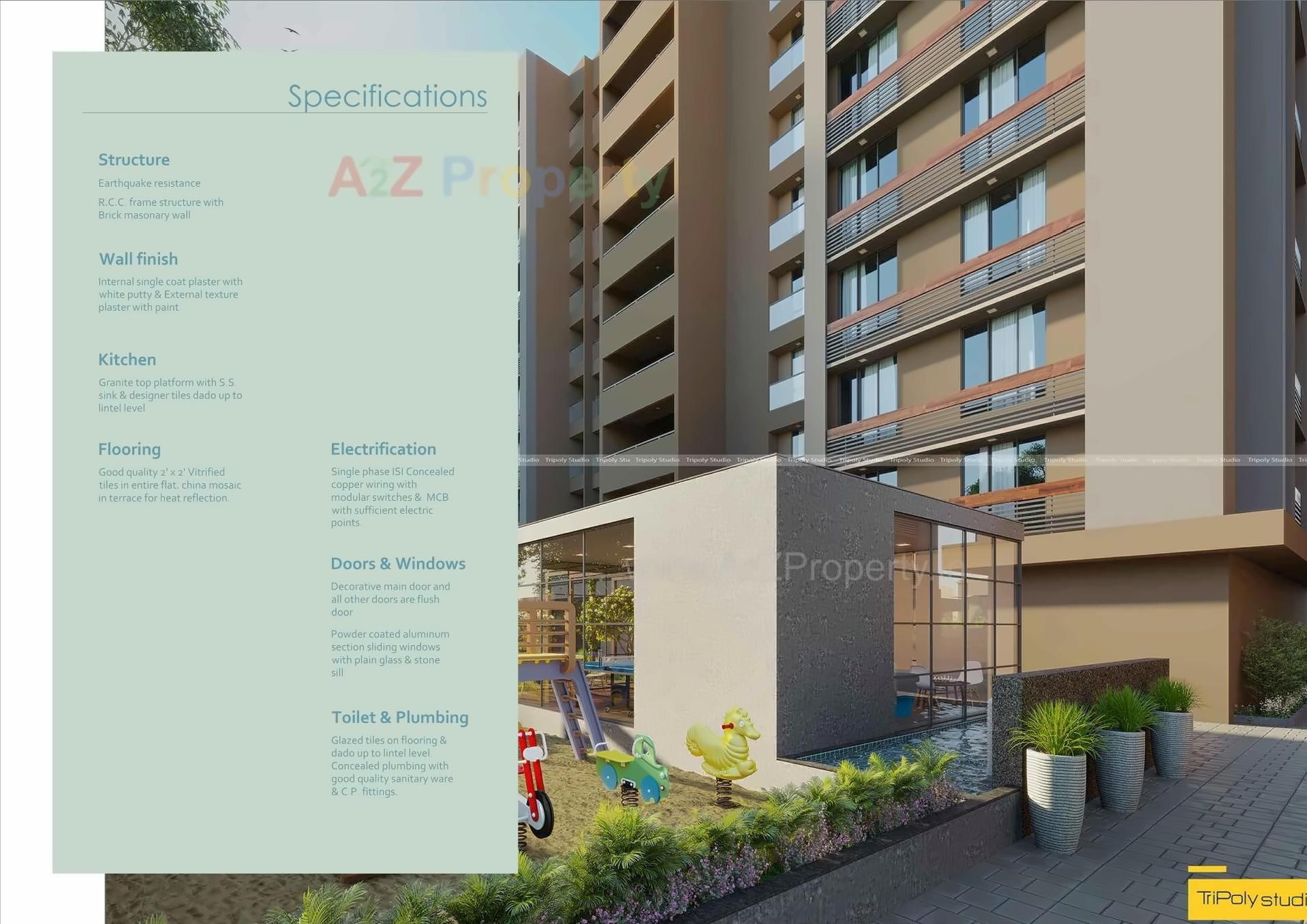 3D Elevation of real estate project Shivana Aurum located at Ahmedabad, Ahmedabad, Gujarat