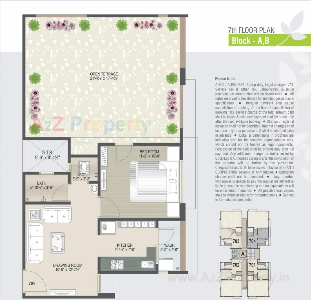 Layout of real estate project Shivanand Heights located at Singrva, Ahmedabad, Gujarat