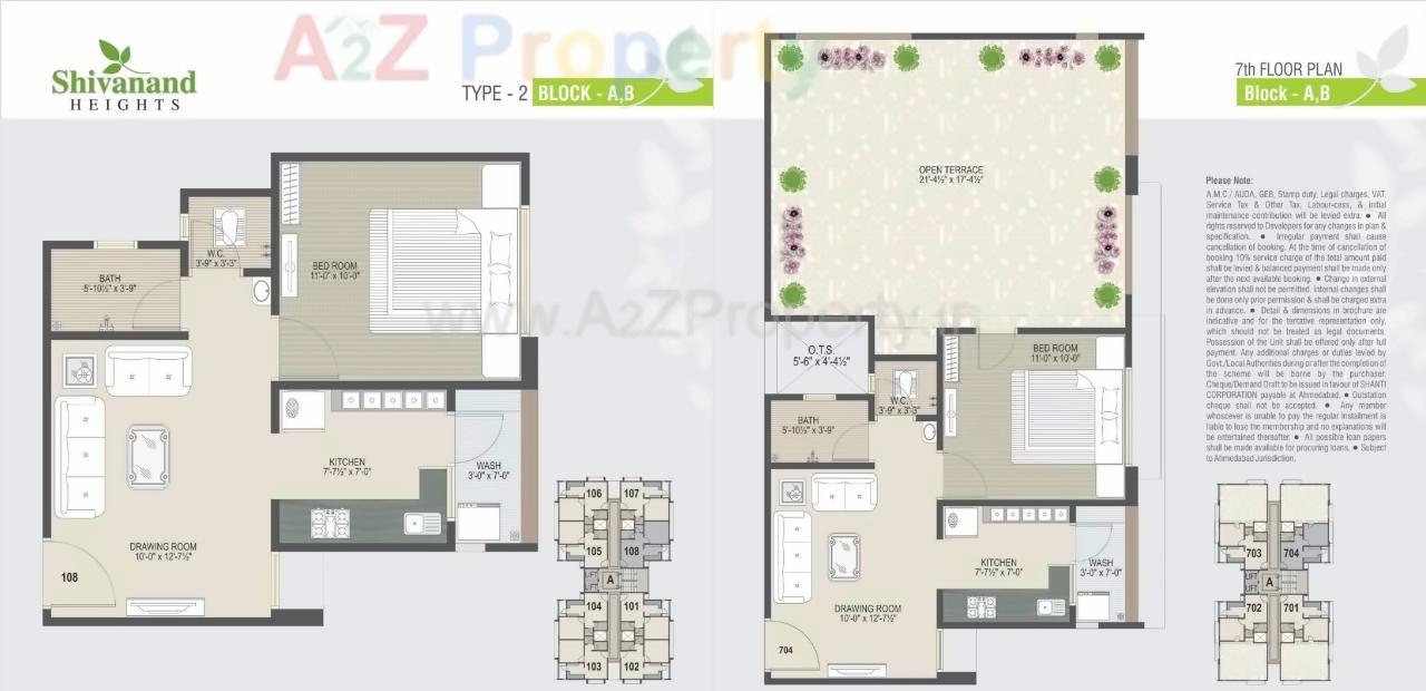 Layout of real estate project Shivanand Heights located at Singrva, Ahmedabad, Gujarat