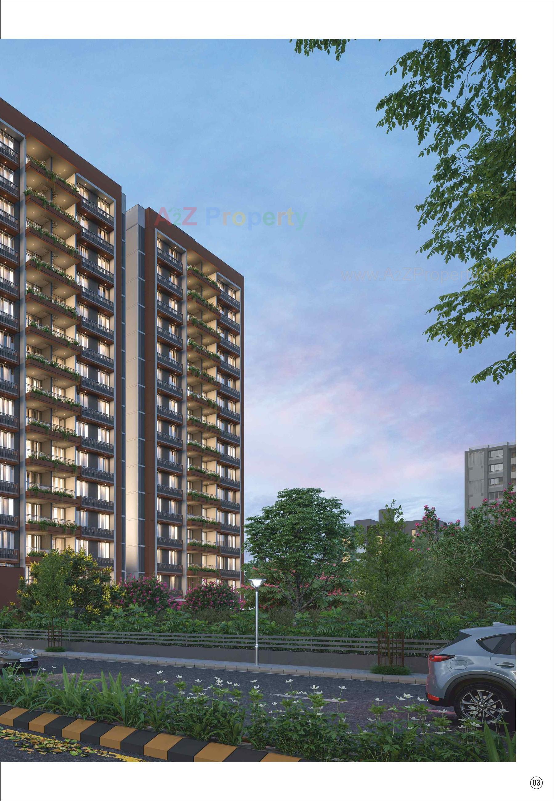 3D Elevation of real estate project Shivansh Scarlet located at Kathwada, Ahmedabad, Gujarat