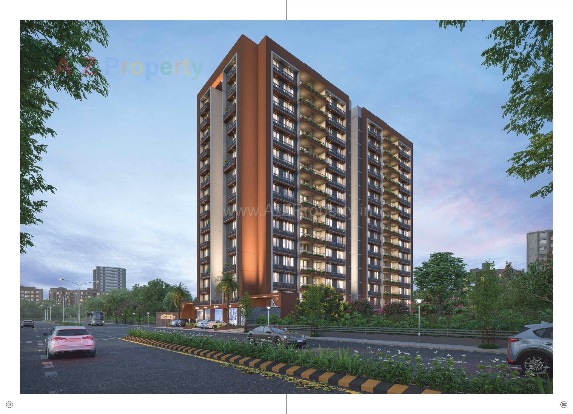 3D Elevation of real estate project Shivansh Scarlet located at Kathwada, Ahmedabad, Gujarat