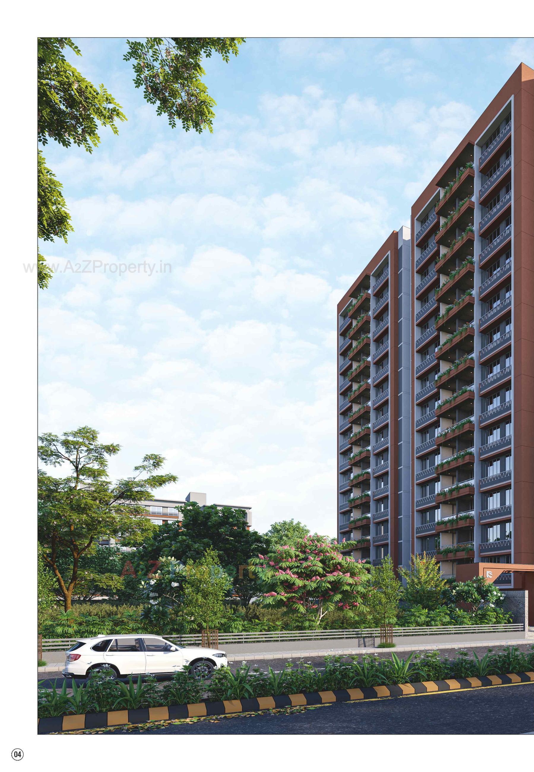 3D Elevation of real estate project Shivansh Scarlet located at Kathwada, Ahmedabad, Gujarat