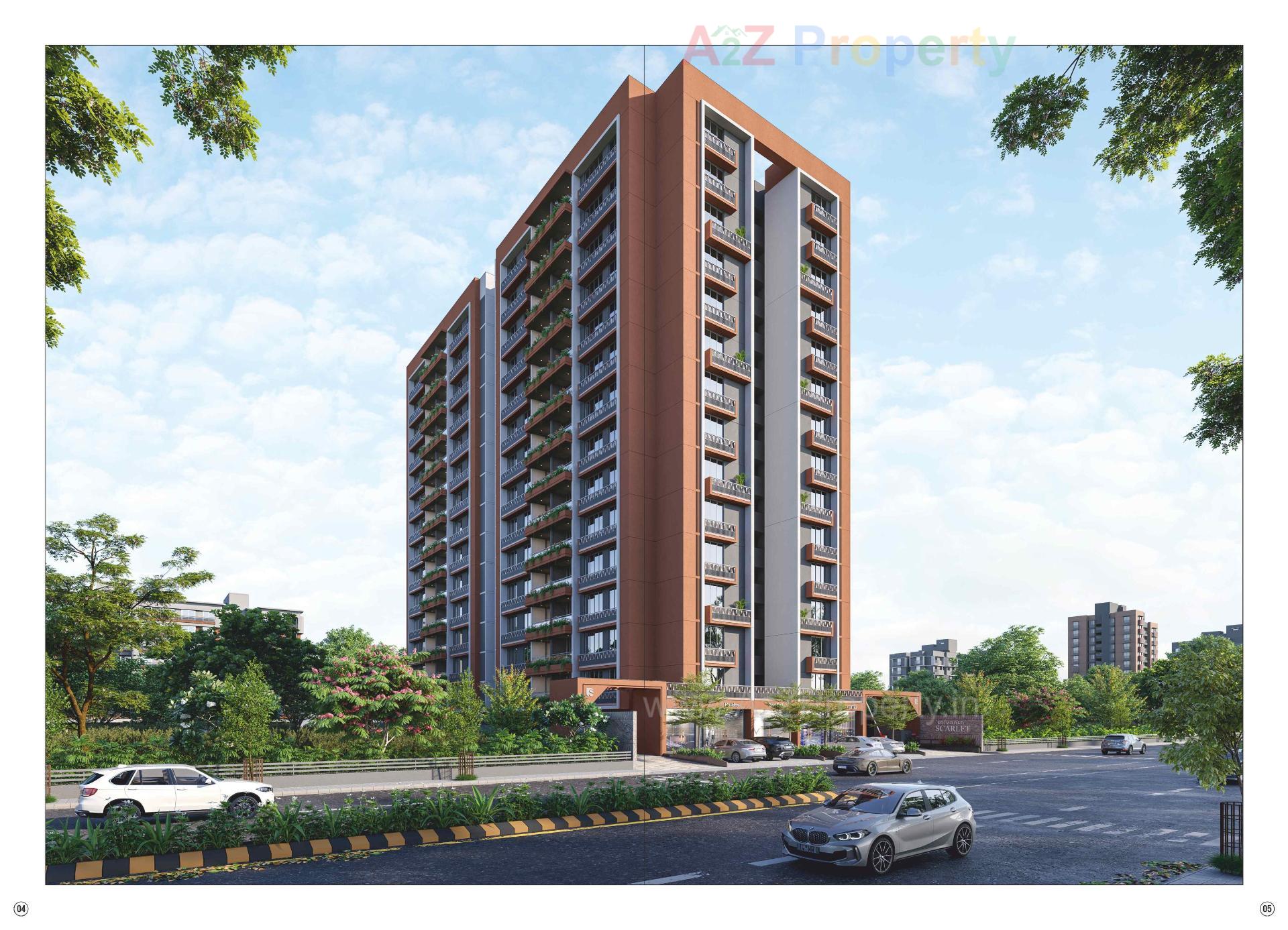 3D Elevation of real estate project Shivansh Scarlet located at Kathwada, Ahmedabad, Gujarat