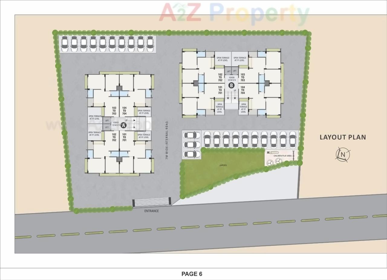 Layout of real estate project Shivansh Signature located at Chandkheda, Ahmedabad, Gujarat