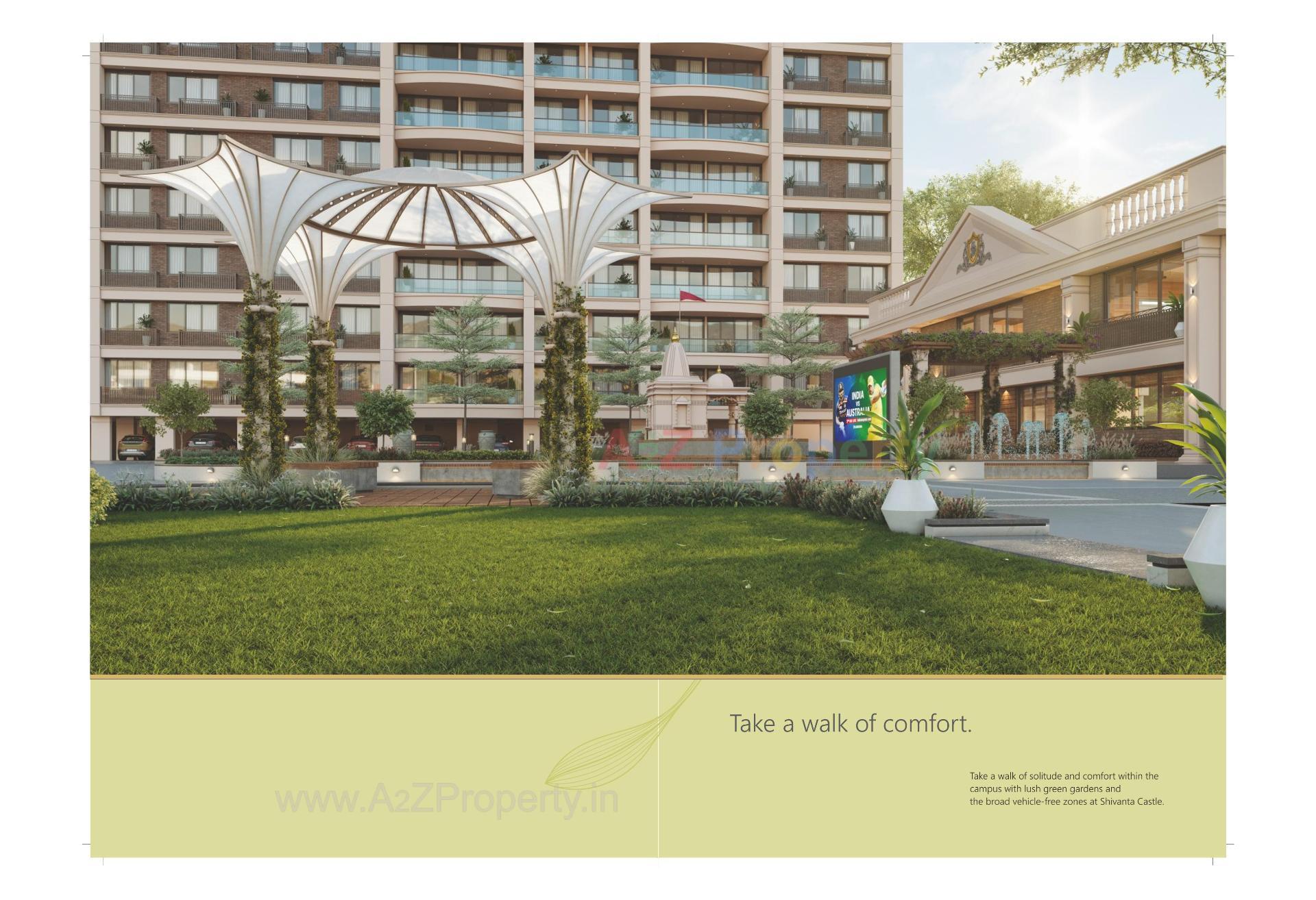 3D Elevation of real estate project Shivanta Castle located at Nikol, Ahmedabad, Gujarat