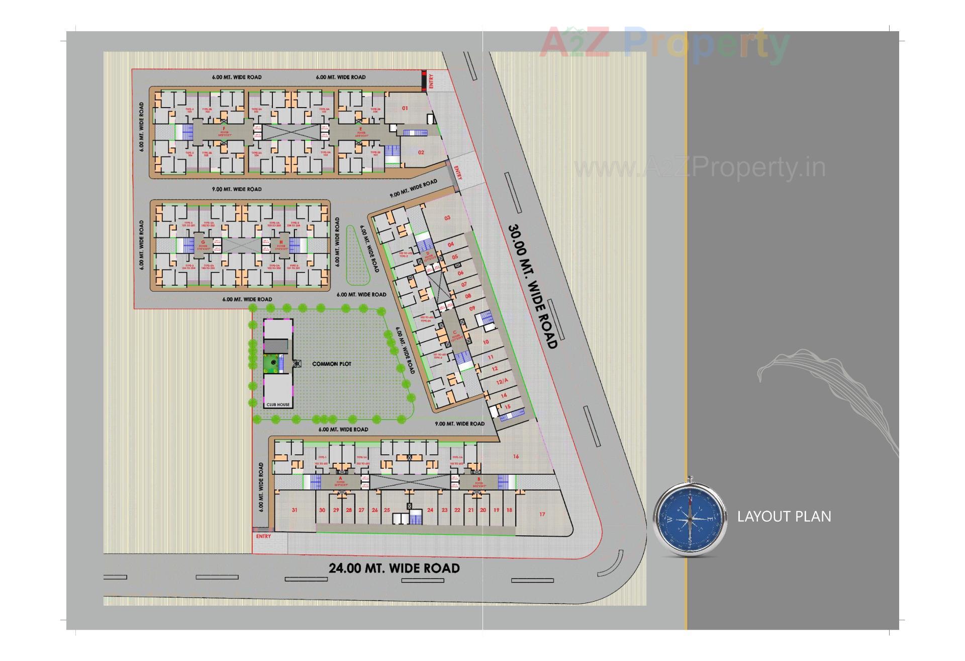 Layout of real estate project Shivanta Castle located at Nikol, Ahmedabad, Gujarat