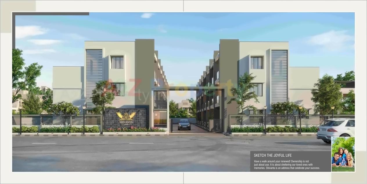3D Elevation of real estate project Shivanta Luxuria located at Ahmedabad, Ahmedabad, Gujarat