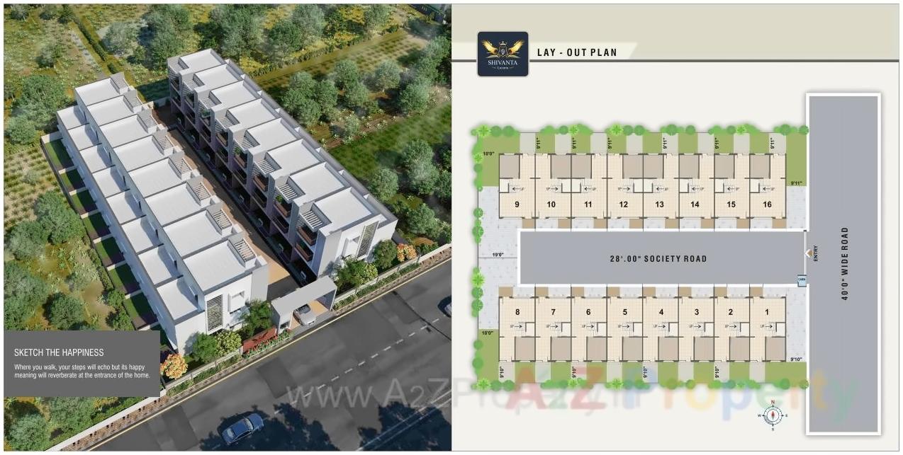 Layout of real estate project Shivanta Luxuria located at Ahmedabad, Ahmedabad, Gujarat
