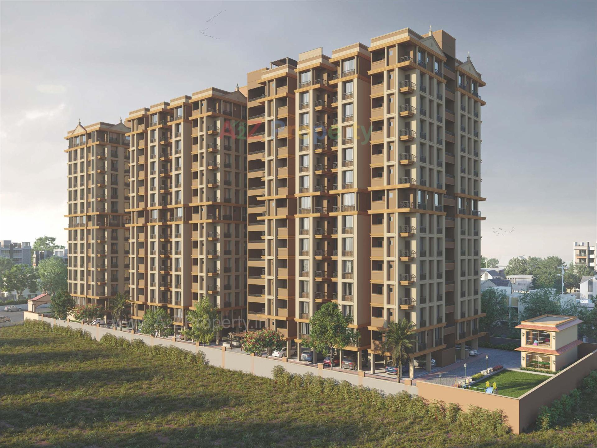 3D Elevation of real estate project Shivanta Sky located at Hanspura, Ahmedabad, Gujarat