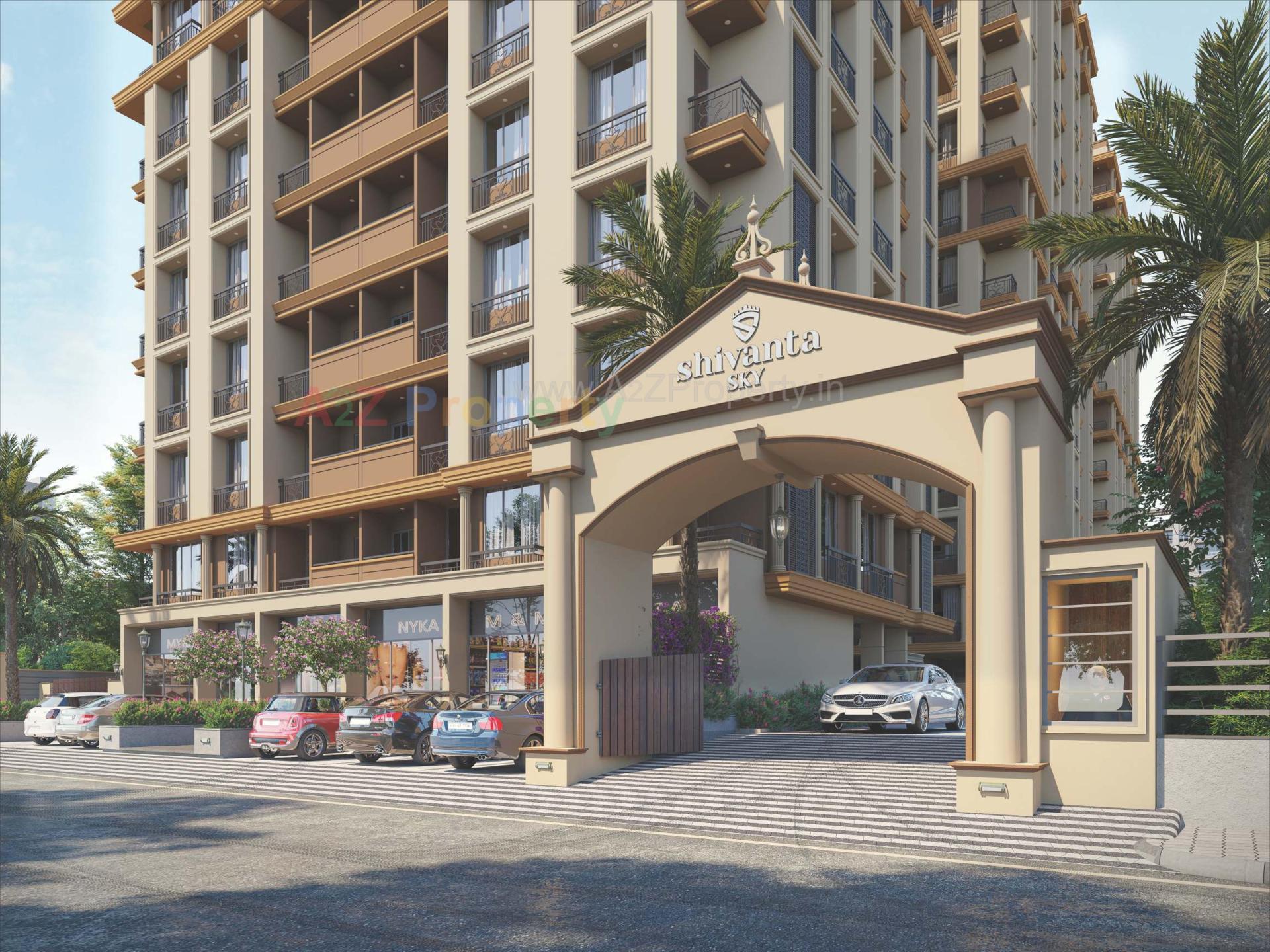 3D Elevation of real estate project Shivanta Sky located at Hanspura, Ahmedabad, Gujarat