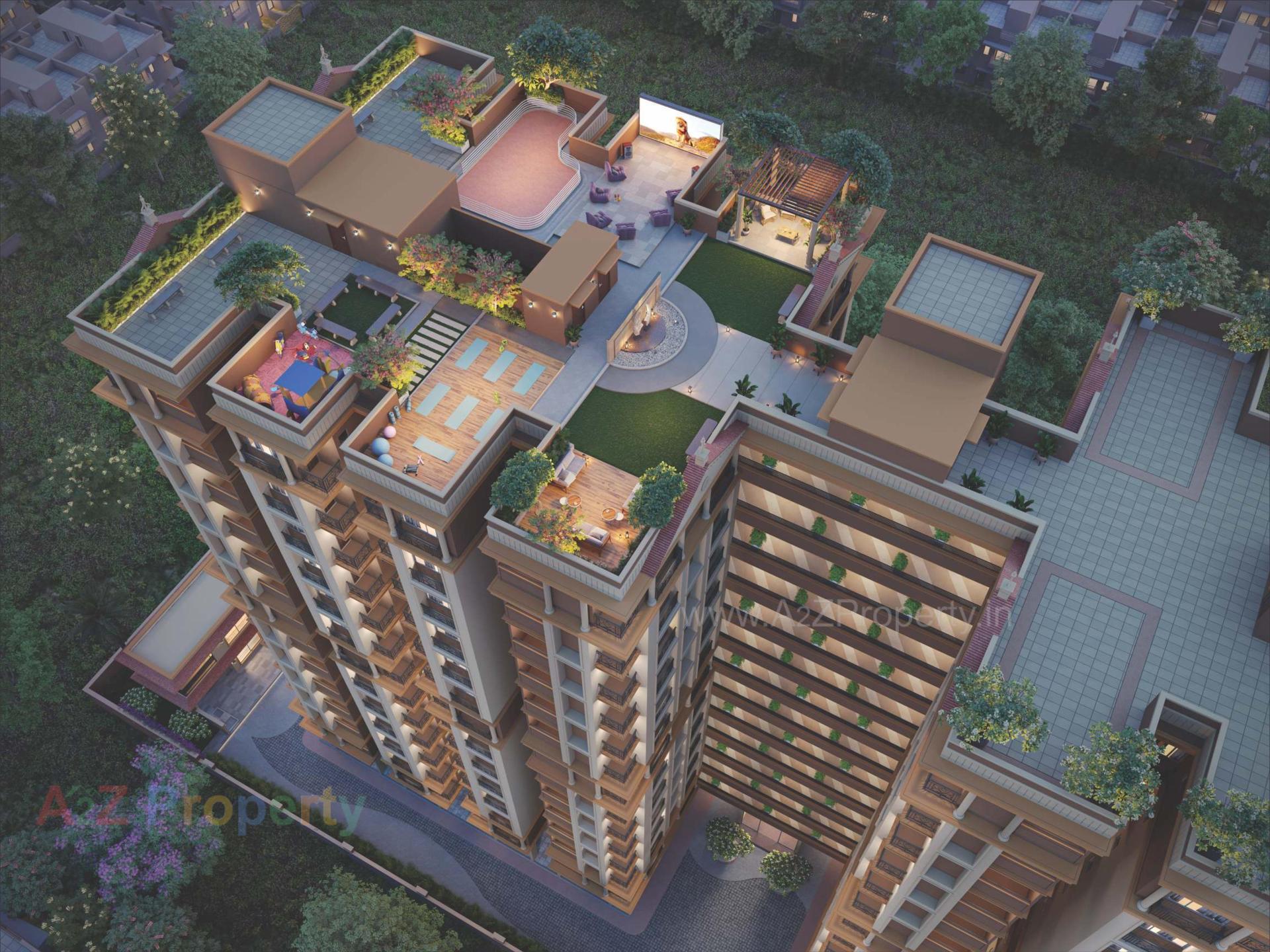 3D Elevation of real estate project Shivanta Sky located at Hanspura, Ahmedabad, Gujarat