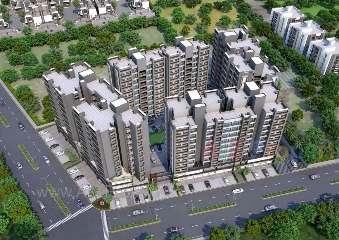3D Elevation of real estate project Shivdhara Campus located at Enasan, Ahmedabad, Gujarat