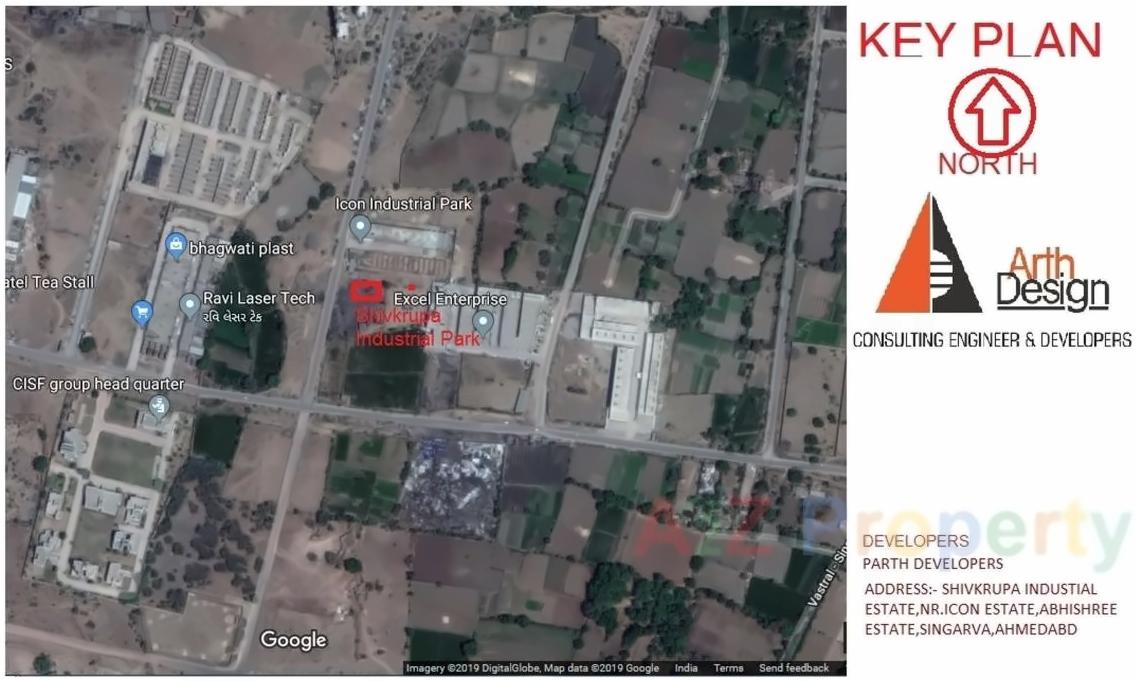 Layout of real estate project Shivkrupa Industrial Estate located at Singrva, Ahmedabad, Gujarat