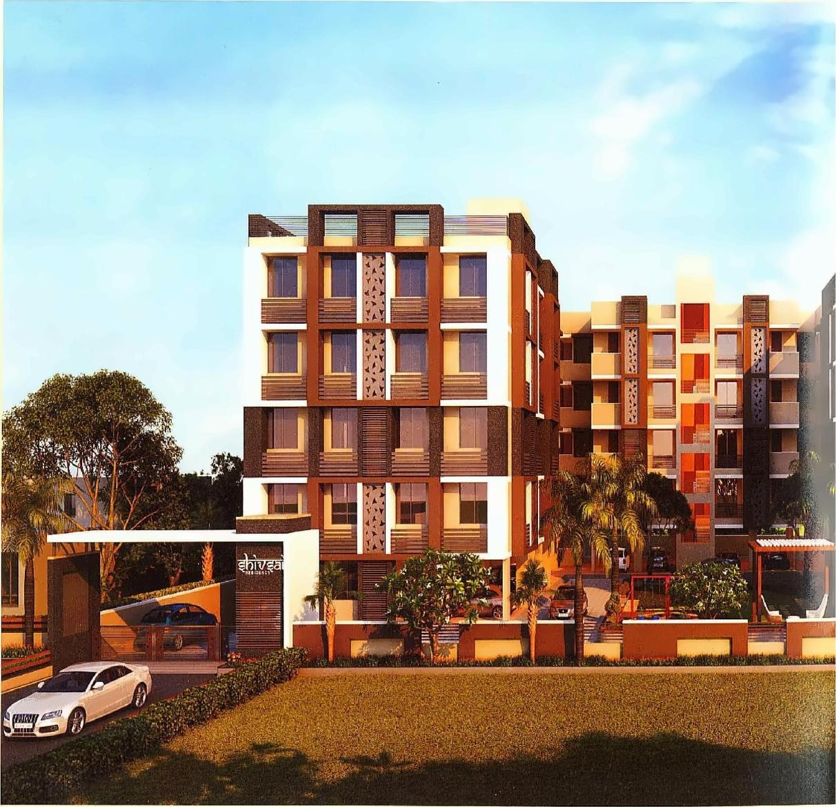 3D Elevation of real estate project Shivsai Residancy located at Chandkheda, Ahmedabad, Gujarat
