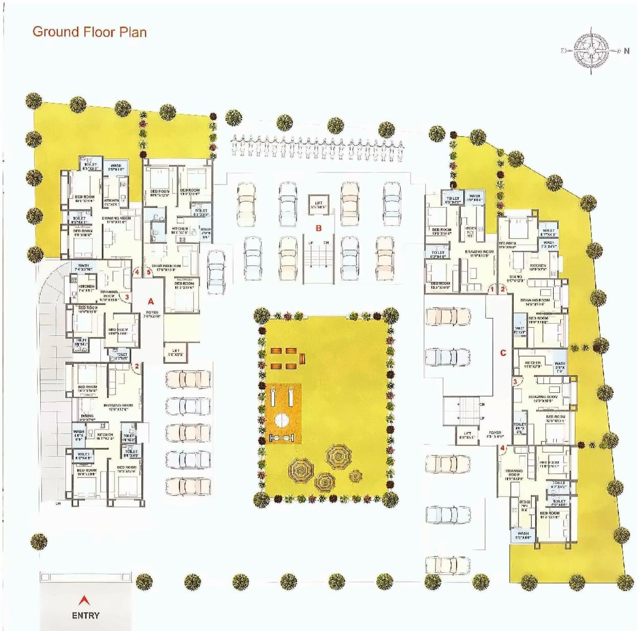 Layout of real estate project Shivsai Residancy located at Chandkheda, Ahmedabad, Gujarat
