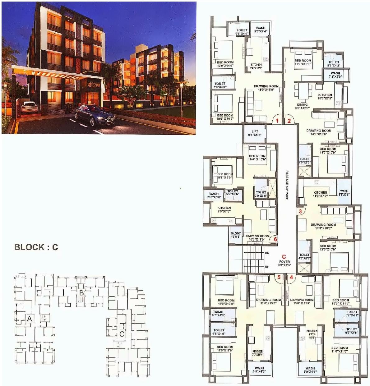Layout of real estate project Shivsai Residancy located at Chandkheda, Ahmedabad, Gujarat
