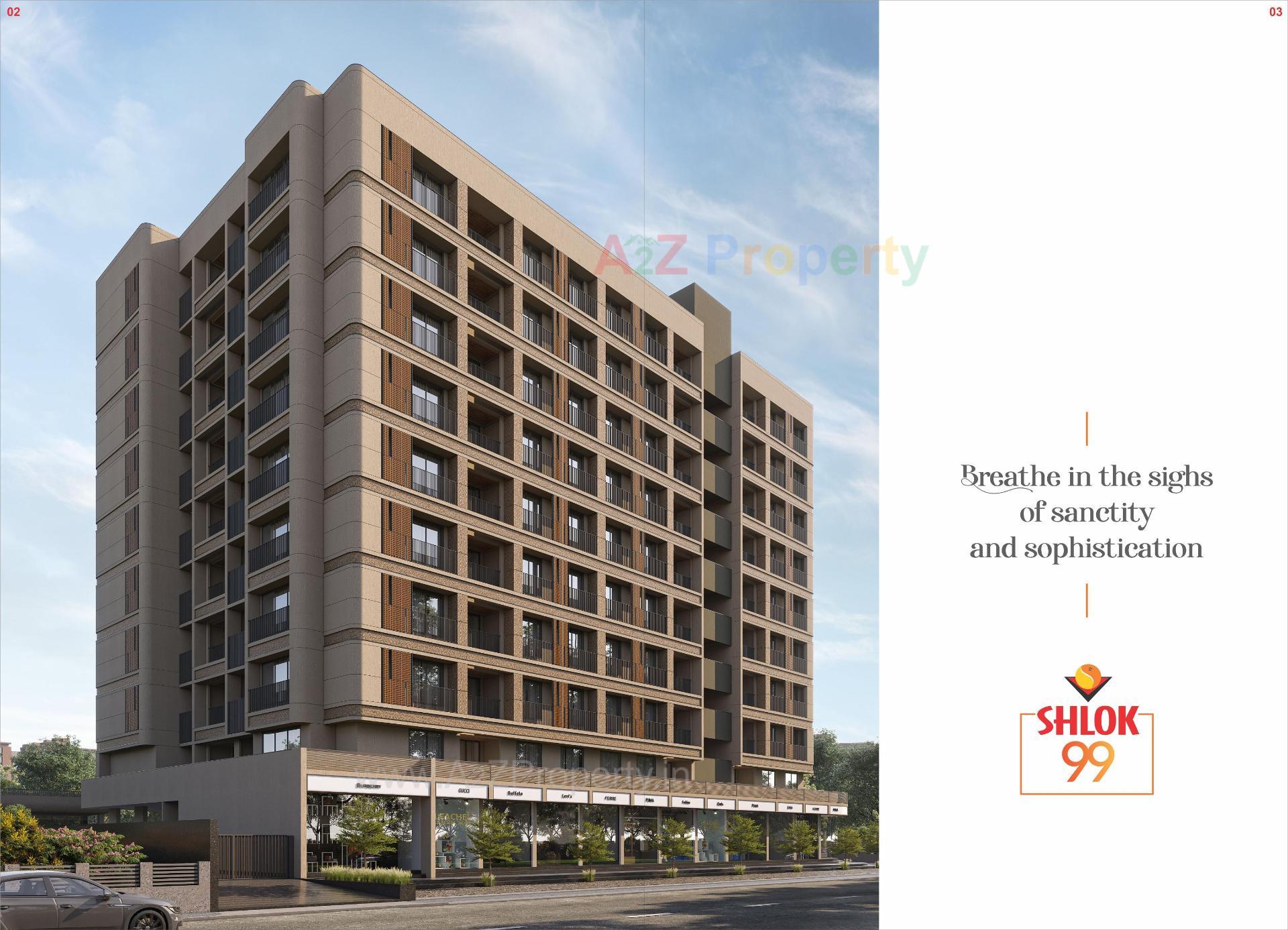 3D Elevation of real estate project Shlok located at Jagatpur, Ahmedabad, Gujarat