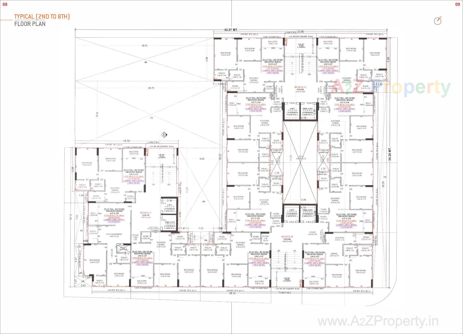 Layout of real estate project Shlok located at Jagatpur, Ahmedabad, Gujarat