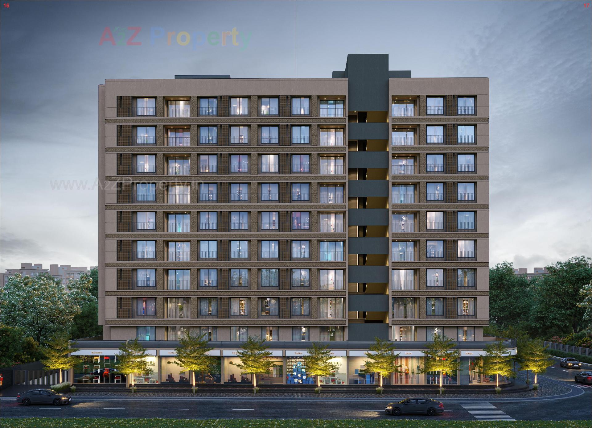 3D Elevation of real estate project Shlok located at Jagatpur, Ahmedabad, Gujarat