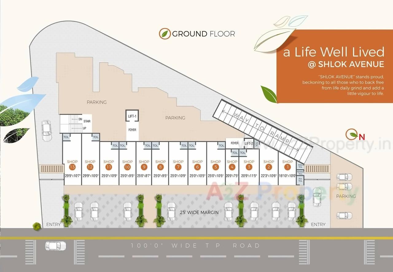 Layout of real estate project Shlok Avenue located at Chandkheda, Ahmedabad, Gujarat