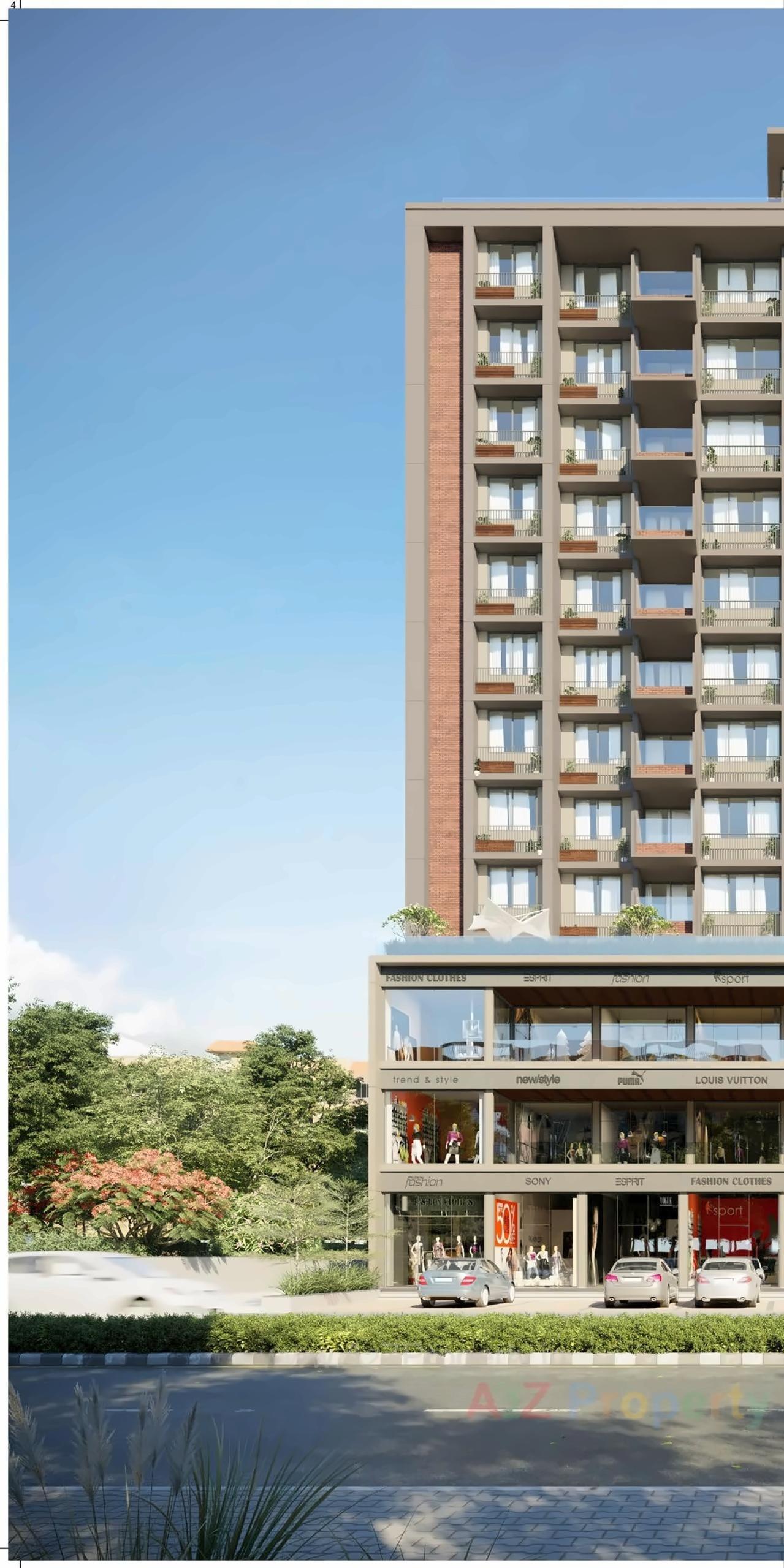 3D Elevation of real estate project Shlok Elanza located at Ahmedabad, Ahmedabad, Gujarat