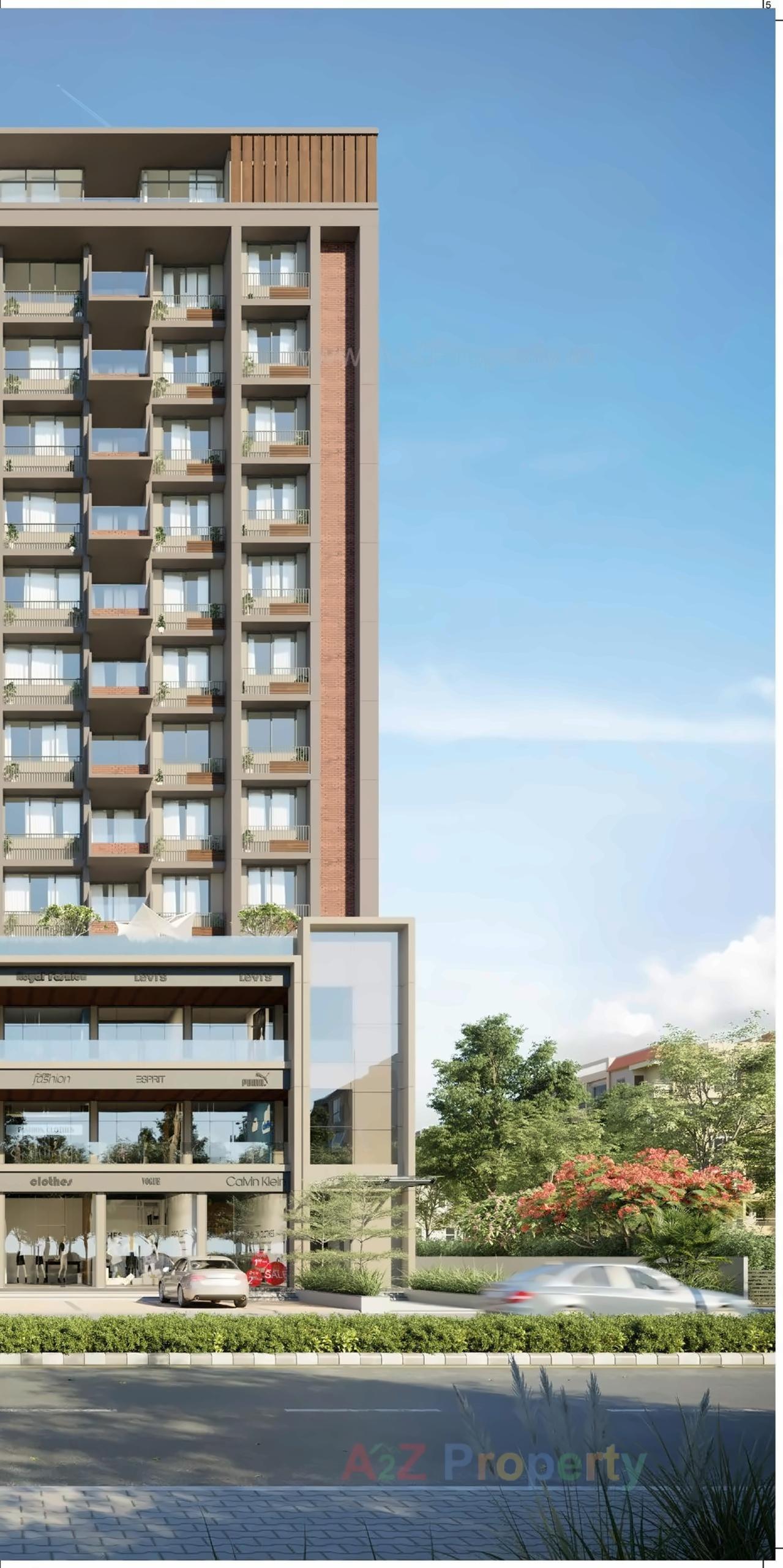 3D Elevation of real estate project Shlok Elanza located at Ahmedabad, Ahmedabad, Gujarat