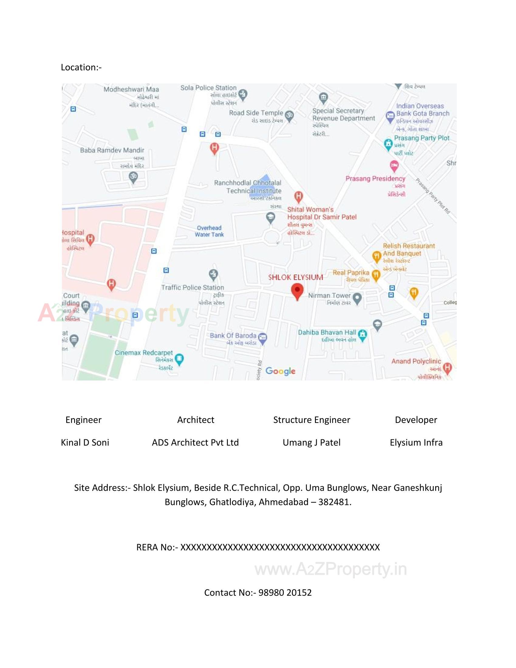  of real estate project Shlok Elysium located at Ghatlodiya, Ahmedabad, Gujarat