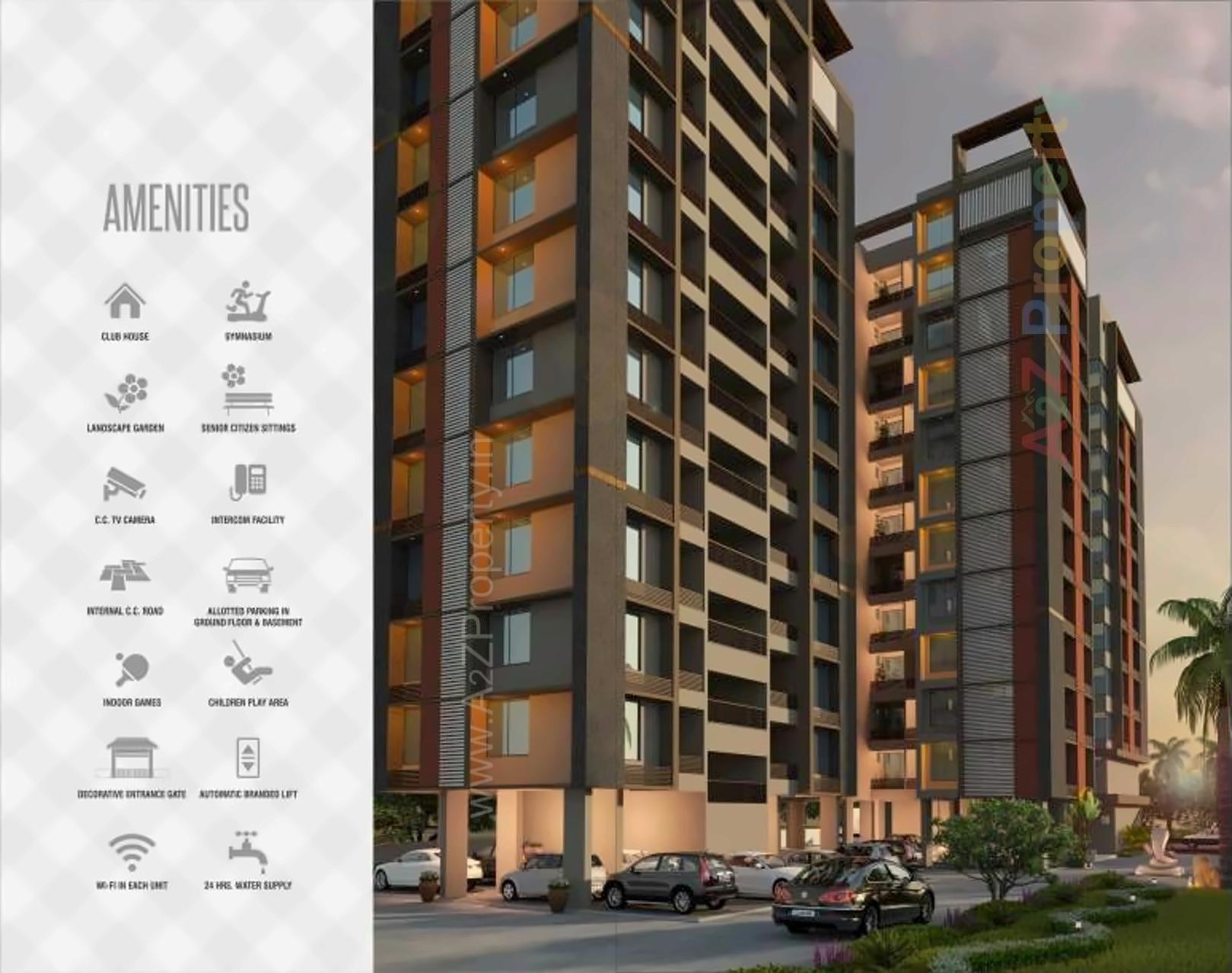 3D Elevation of real estate project Shlok Mirabel located at Gota, Ahmedabad, Gujarat