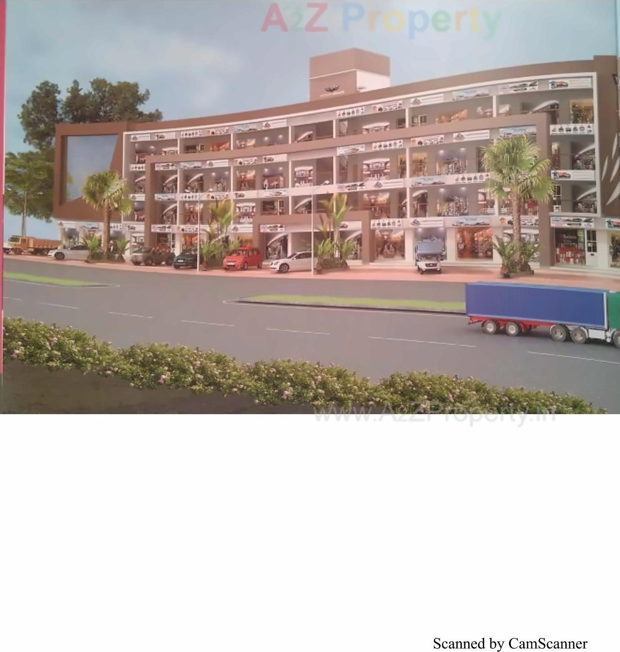 3D Elevation of real estate project Shoolin Arcade located at Isanpur, Ahmedabad, Gujarat
