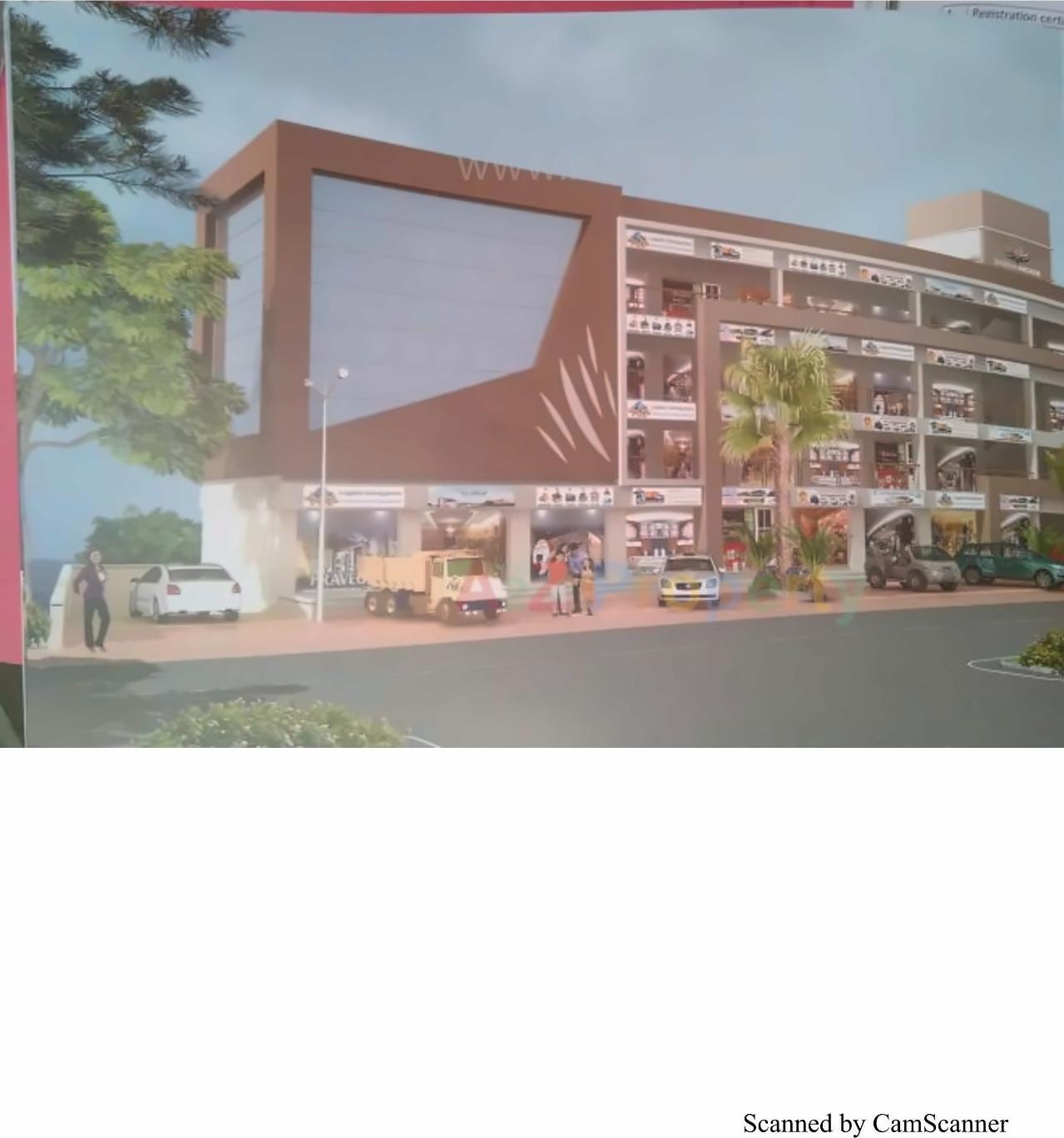 3D Elevation of real estate project Shoolin Arcade located at Isanpur, Ahmedabad, Gujarat
