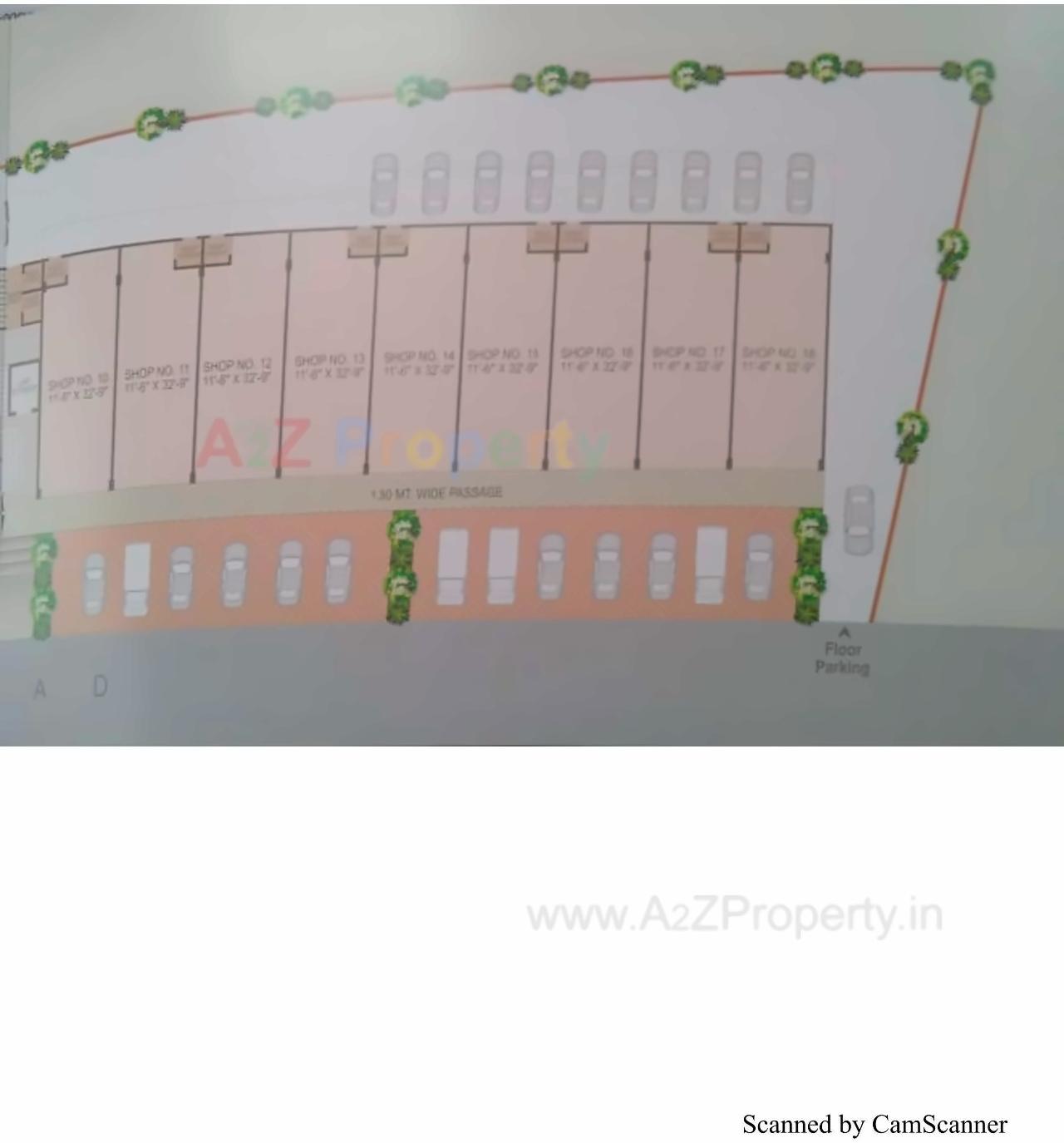 Layout of real estate project Shoolin Arcade located at Isanpur, Ahmedabad, Gujarat