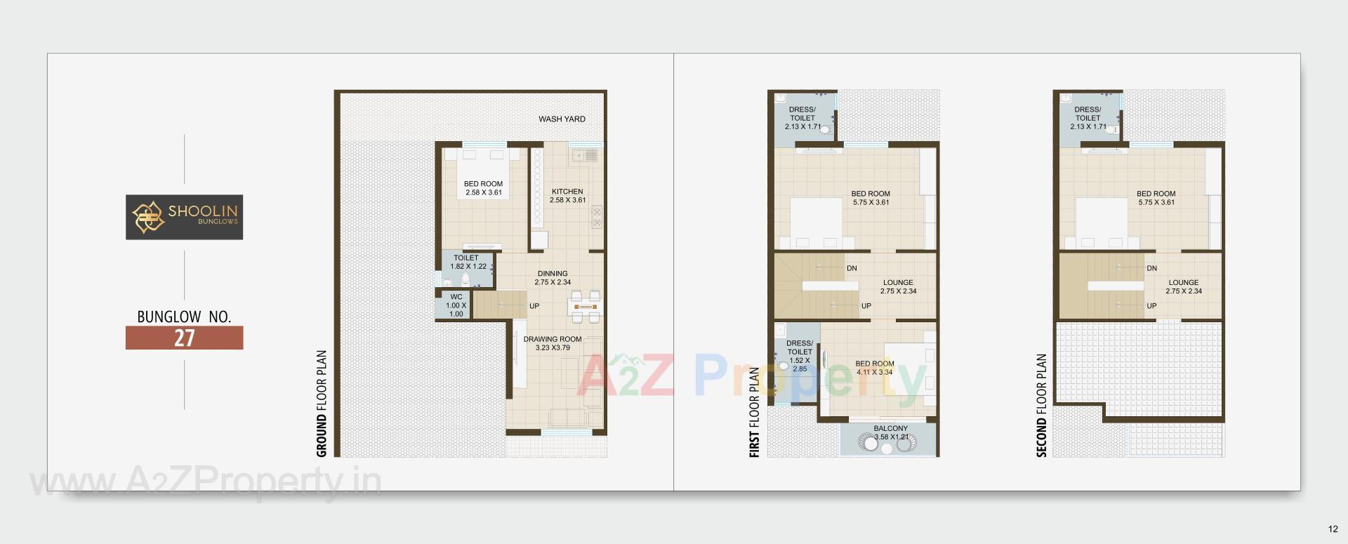 Layout of real estate project Shoolin Bunglows located at Singarva, Ahmedabad, Gujarat