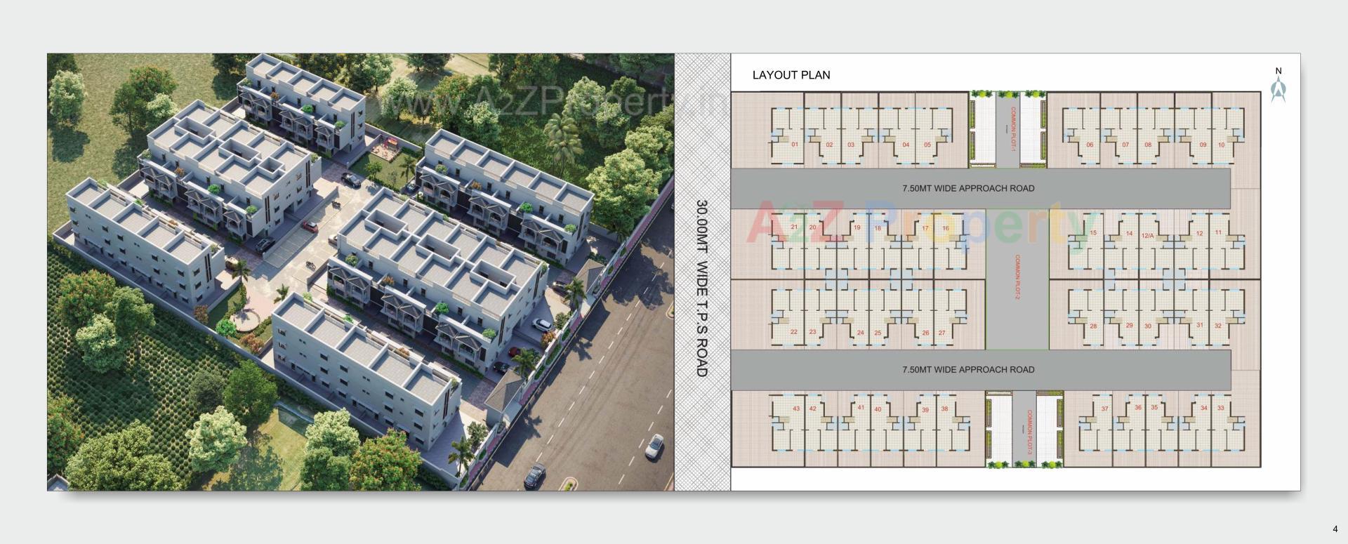 Layout of real estate project Shoolin Bunglows located at Singarva, Ahmedabad, Gujarat