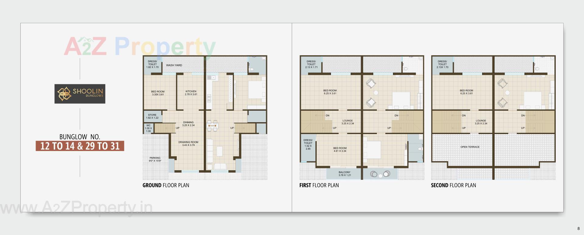 Layout of real estate project Shoolin Bunglows located at Singarva, Ahmedabad, Gujarat