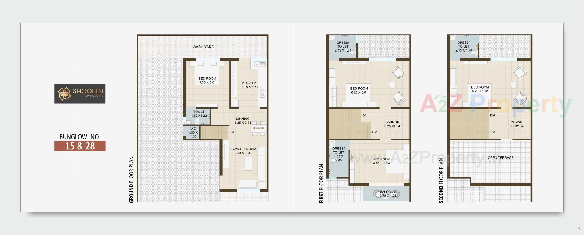 Layout of real estate project Shoolin Bunglows located at Singarva, Ahmedabad, Gujarat