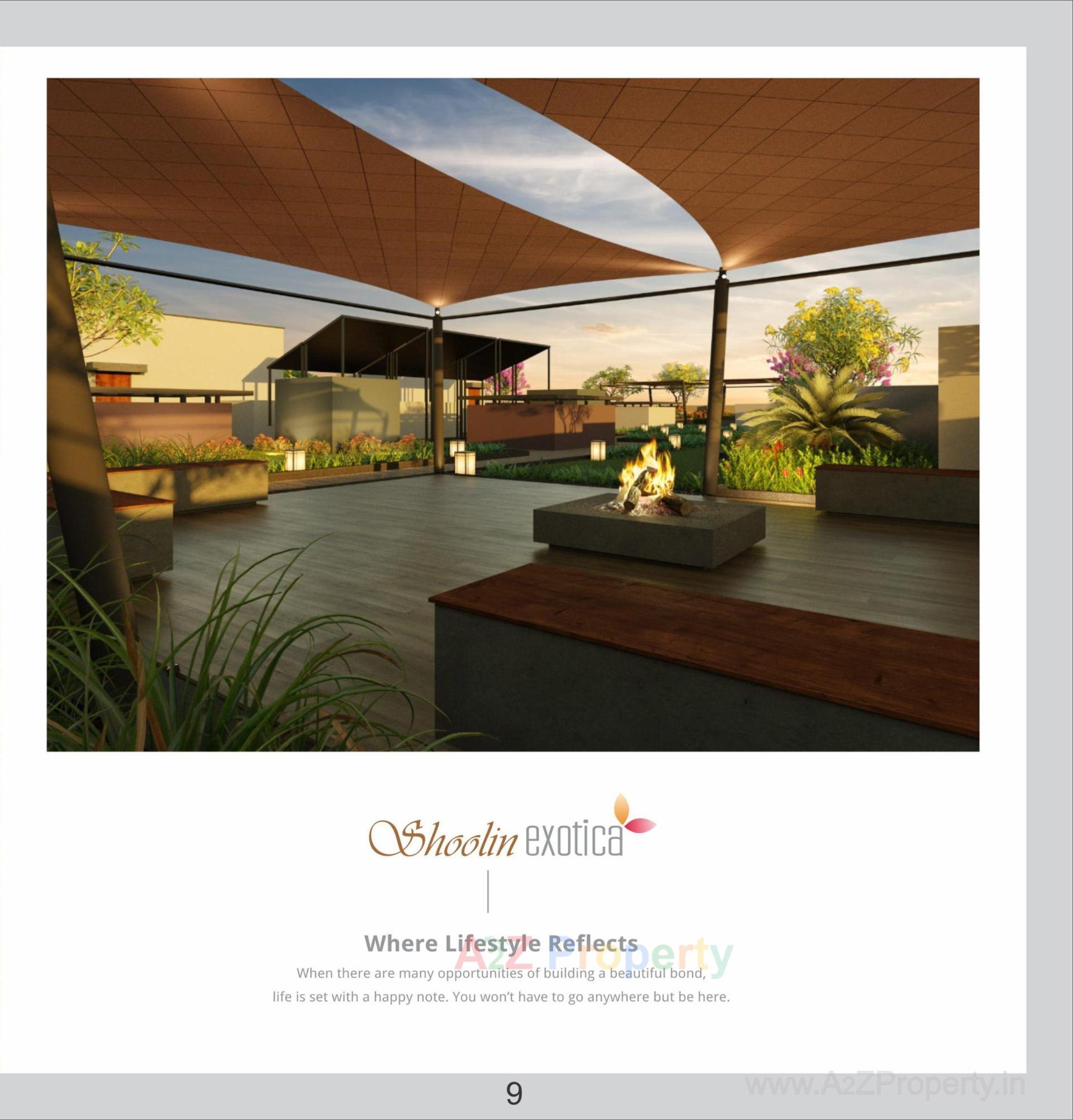 3D Elevation of real estate project Shoolin Exotica located at Isanpur, Ahmedabad, Gujarat