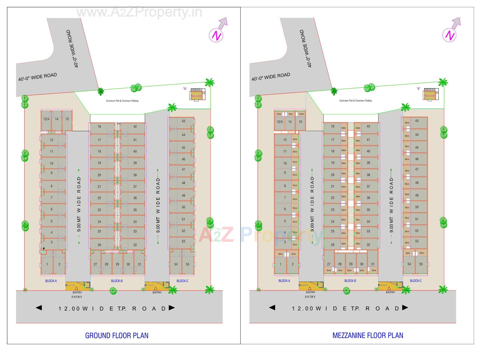 Layout of real estate project Shraddha Industrial Hub located at Singarva, Ahmedabad, Gujarat