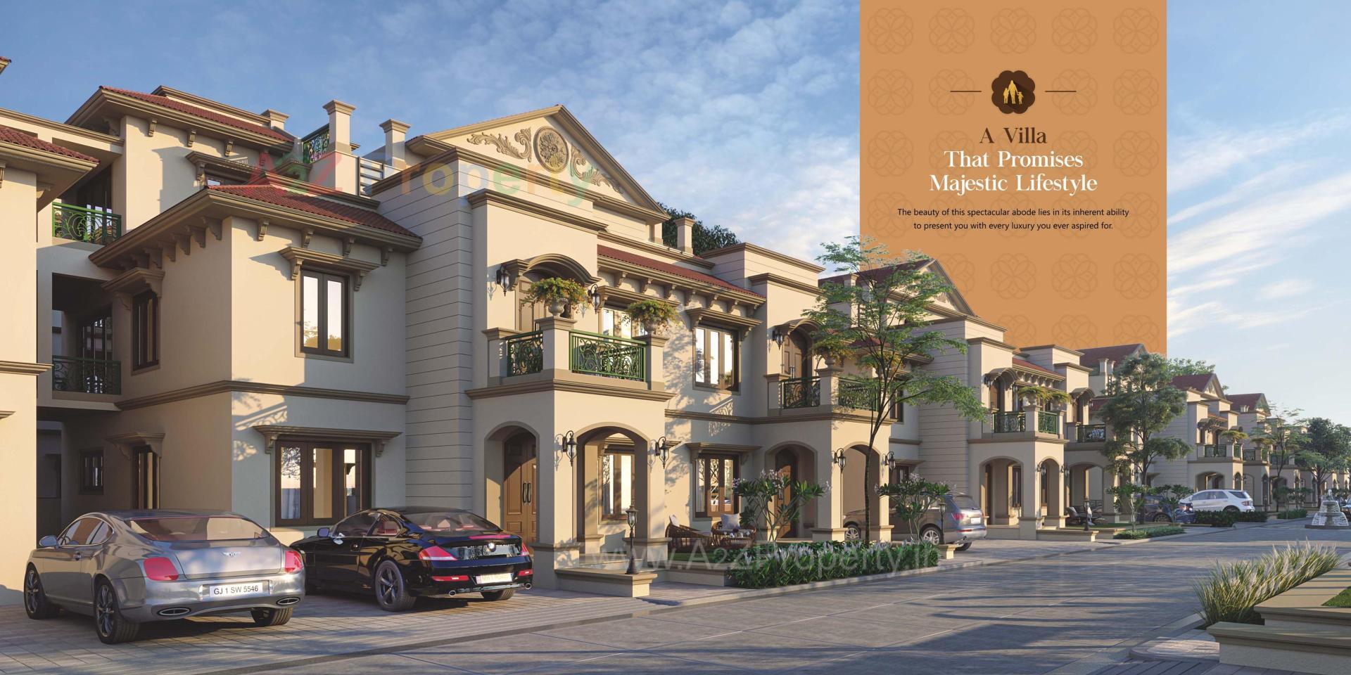 3D Elevation of real estate project Shree Bungalows located at Oganj, Ahmedabad, Gujarat