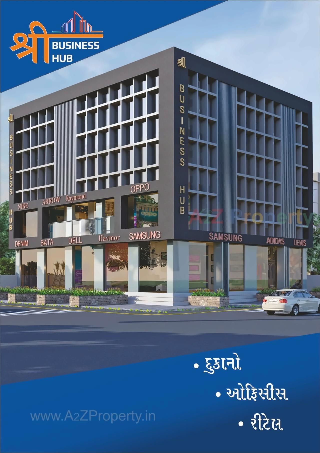 3D Elevation of real estate project Shree Business Hub located at Naroda, Ahmedabad, Gujarat